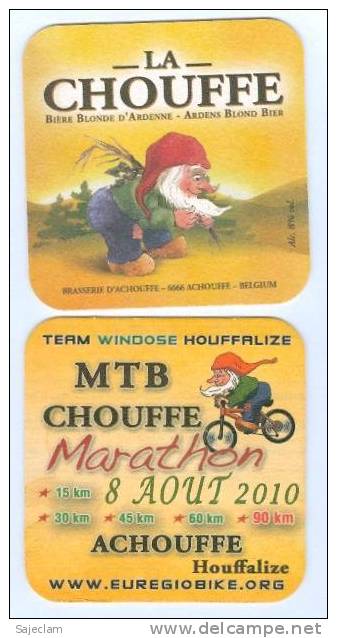 1 S/b Bière La Chouffe Marathon 2010 (recto-verso) - Sous-bocks