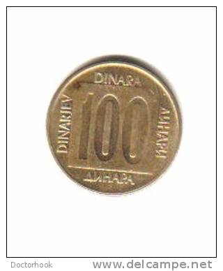 YUGOSLAVIA    100  DINARA  1989  (KM # 134) - Yugoslavia