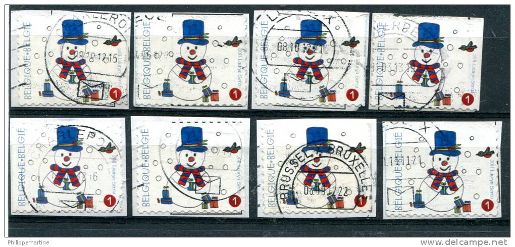 Belgique 2011 - YT 4173 (o) - Lot De 20 Timbres - Bonhomme De Neige - Côte 20,00 Euros - Used Stamps