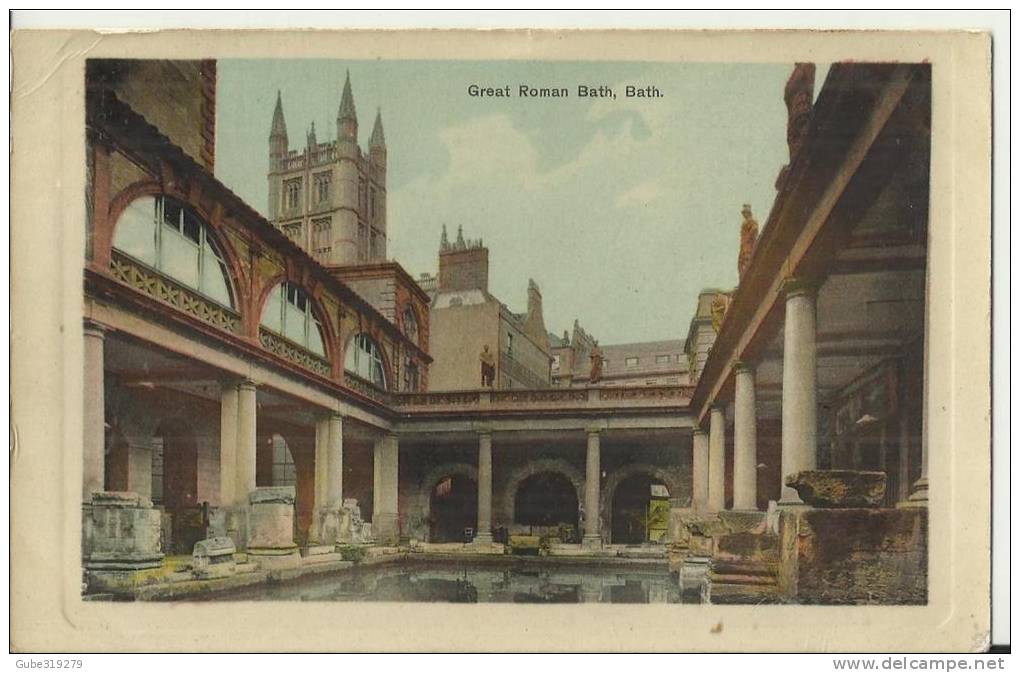 UNITED KINGDOM 1909 - BATH - GREAT ROMAN BATH ADDR TO FRANCE (COULANGE) W 1 ST OF 1 PENNY  POSTM. BATH AUG 24,1909 W ARR - Bath