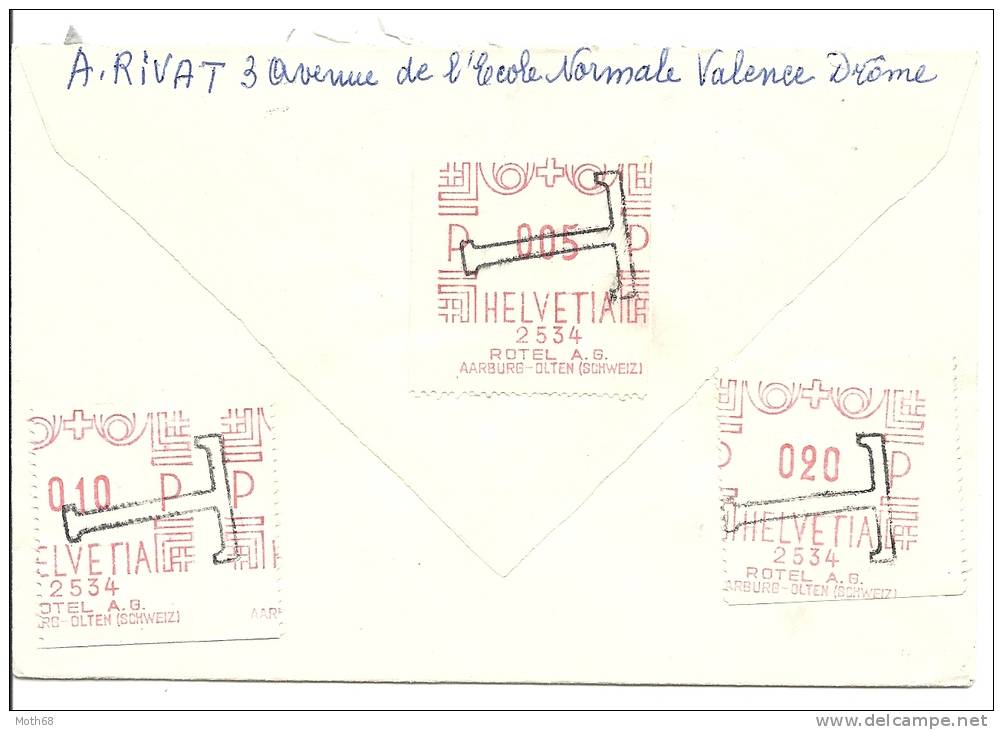 1963 Taxbrief ROTEL A.G Von Frankreich Mit T Stempel - Frankiermaschinen (FraMA)