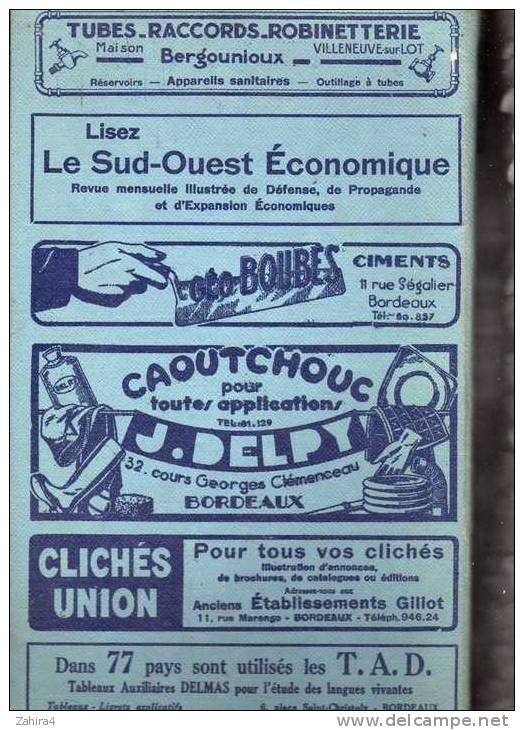 Temps De Guerre-Agenda-Annuaire Delmas-Dordogne, Lot Et Garonne-Cartes Et Plans:Dordogne, Bergerac, Lot  & Garonne, Agen - Telefonbücher