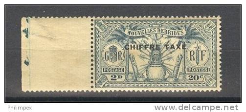 NEW NOUVELLES HEBRIDES, 2d, 20 Centimes POSTAGE DUE - Impuestos