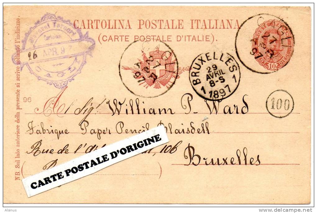 1897 - CAGLI (ITALIE) - CARTE POSTALE SANS ILLUSTRATION - GIOVANNI TORNARI - Altri & Non Classificati