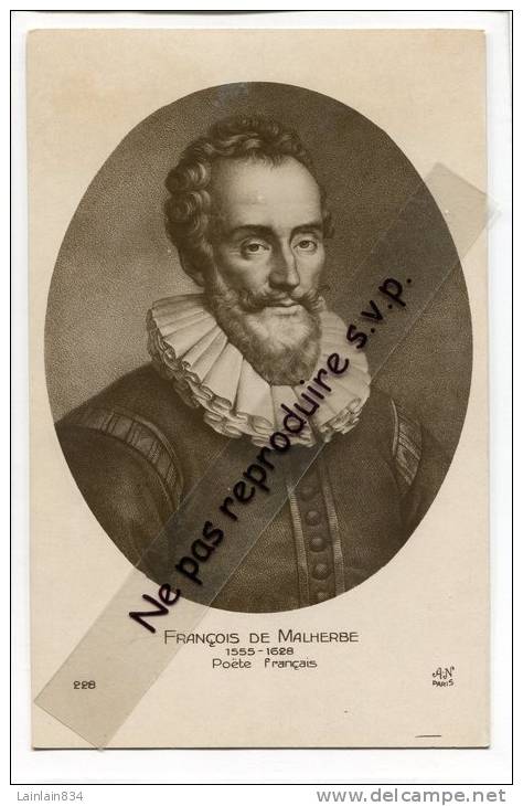 - 228 - FRANÇOIS DE MALHERBE, 1555 - 1628, Poète Français,  Très Bon état,  Scans. - Filosofia & Pensatori