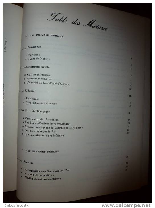 1968  Important fascicule sur l'  HISTOIRE  de la BOURGOGNE  de l' Antiquité à nos jours , 180 pages format  27cm x 21cm