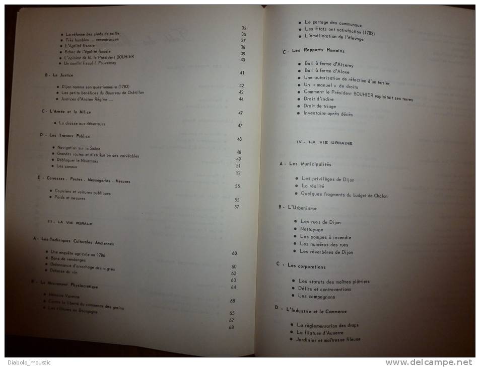 1968  Important fascicule sur l'  HISTOIRE  de la BOURGOGNE  de l' Antiquité à nos jours , 180 pages format  27cm x 21cm