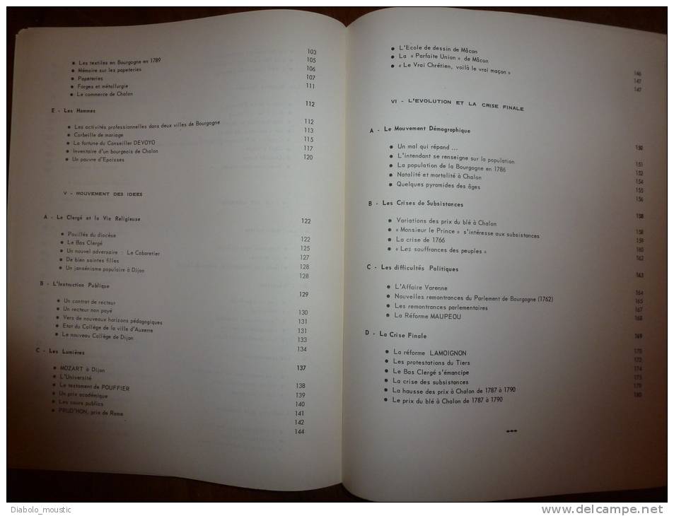 1968  Important fascicule sur l'  HISTOIRE  de la BOURGOGNE  de l' Antiquité à nos jours , 180 pages format  27cm x 21cm