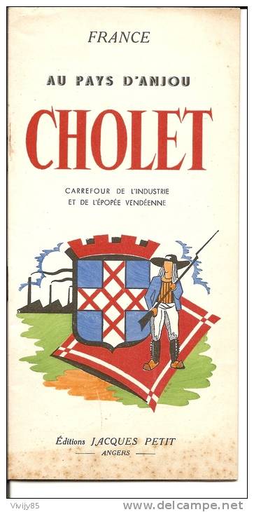 LIVRE GUIDE AU PAYS D' ANJOU CHOLET - Livres & Catalogues