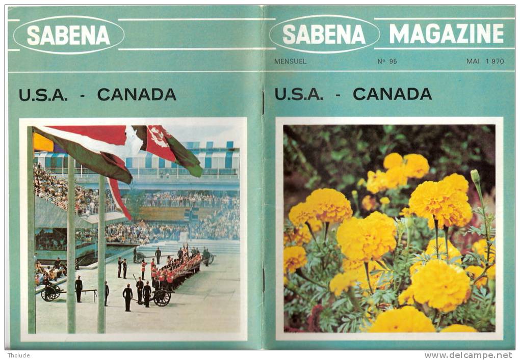 Aviation-Avion-Aéronautique-SABENA Magazine:U.S.A.(Etats- Unis D'Amérique) Et Canada -Mai 1970-N°89 - Aviation