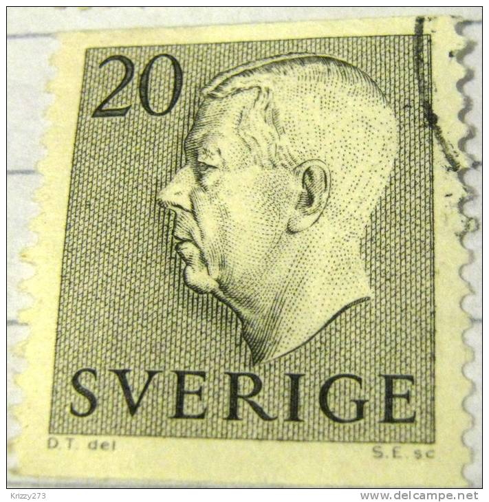 Sweden 1951 King Gustav VI Adolf 20ore - Used - Oblitérés