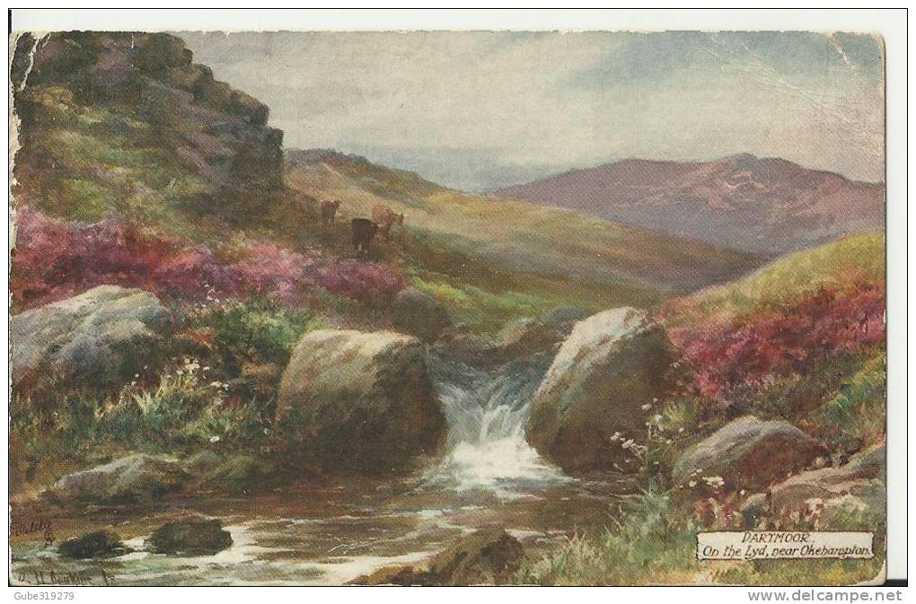 UNITED KINGDOM 1908  - DEVON - DARTMOOR ON THE LYD-NEAR OKEHAMPTON NOT SHINING -ADDR TO SWITZERLAND W 1 ST OF 1 PENNY  P - Exeter