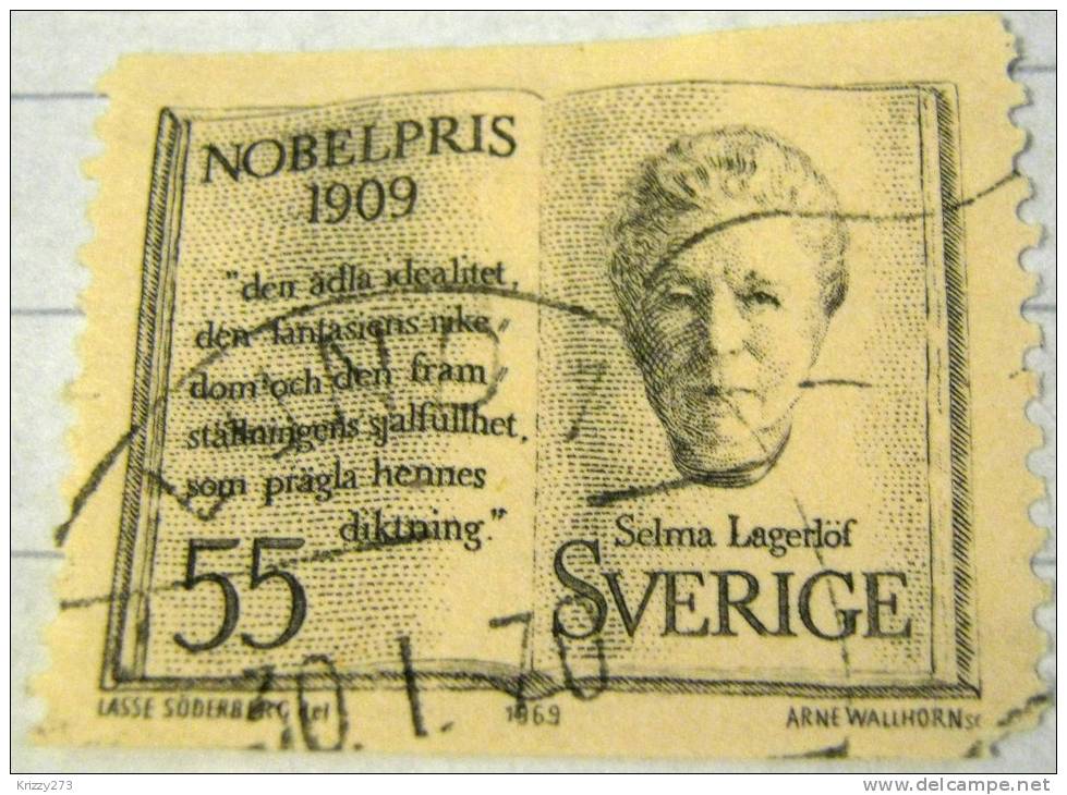 Sweden 1969 Nobel Prize Winner 1909 Selma Lagerlof 55ore - Used - Oblitérés