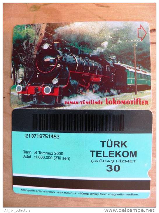 Magnetic Phone Card From Turkey, Train, - Turquie