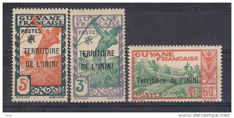 Inini  Y/T  Nr 4*,36*,39*  (a6p4) - Unused Stamps