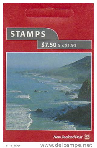 New Zealand-2002 Scenic Coastlines $ 7.50 Booklet - Markenheftchen