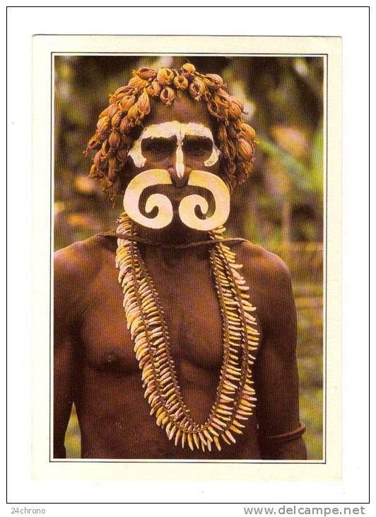 Papouasie, Nouvelle Guinee: Guerrier Asmat, New Guinea, Asmat Warrior (13-1036) - Papua Nuova Guinea