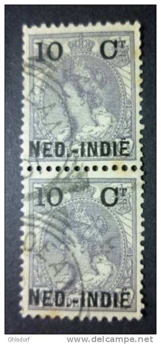 NED. INDIE 1900: NVPH 31, Pair, Yellowish, O - FREE SHIPPING ABOVE 10 EURO - Niederländisch-Indien