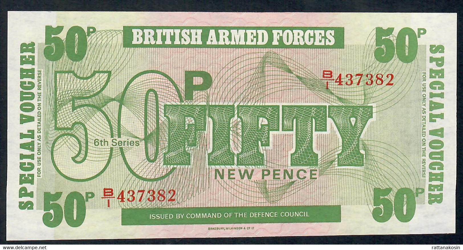 GREAT BRITAIN PM49  50  NEW PENCE   1972   UNC. - Fuerzas Armadas Británicas & Recibos Especiales