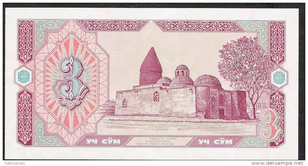 UZBEKISTAN   P74   3   SUM    1994    UNC. - Ouzbékistan