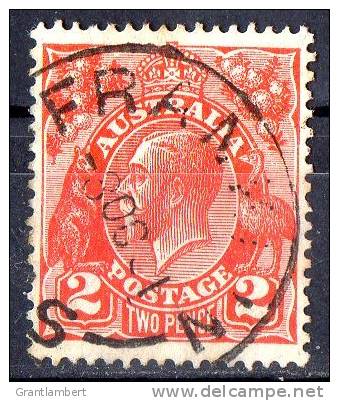 Australia 1926 King George V 2d Red Small Multiple Wmk - FRANKLIN, TASMANIA - Oblitérés