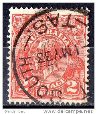 Australia 1931 King George V 2d Red - C Of A Wmk Used - HOBART SOUTH, TASMANIA - Used Stamps