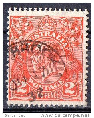 Australia 1931 King George V 2d Red - C Of A Wmk Used - COLEBROOK, TASMANIA - Oblitérés