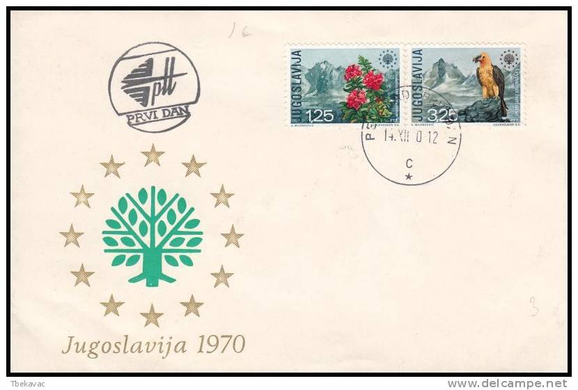 Yugoslavia 1970, FDC Cover "European Nature Conservation" - FDC