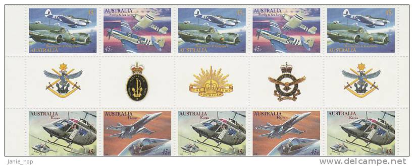 Australia 1996 Military Aviation - Hojas, Bloques & Múltiples