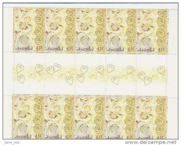 Australia 1998 Champagne Roses - Sheets, Plate Blocks &  Multiples