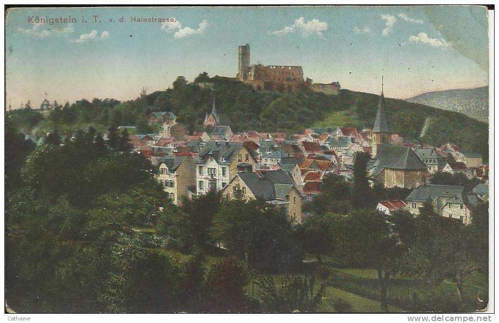 ALLEMAGNE .  KÖNIGSTEIN I. T. V. D. HAINSTRASSE - Koenigstein (Saechs. Schw.)