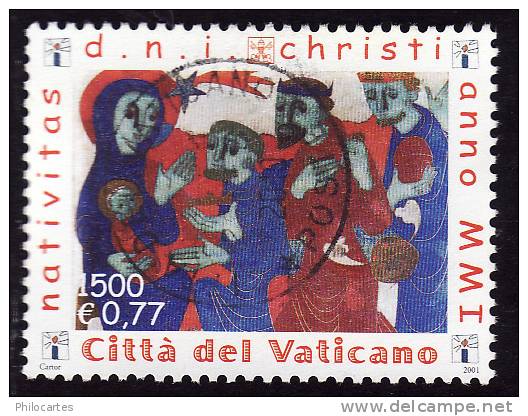 VATICAN  2001  -  YT  1249  -  Noël - Cachet Rond - Usados