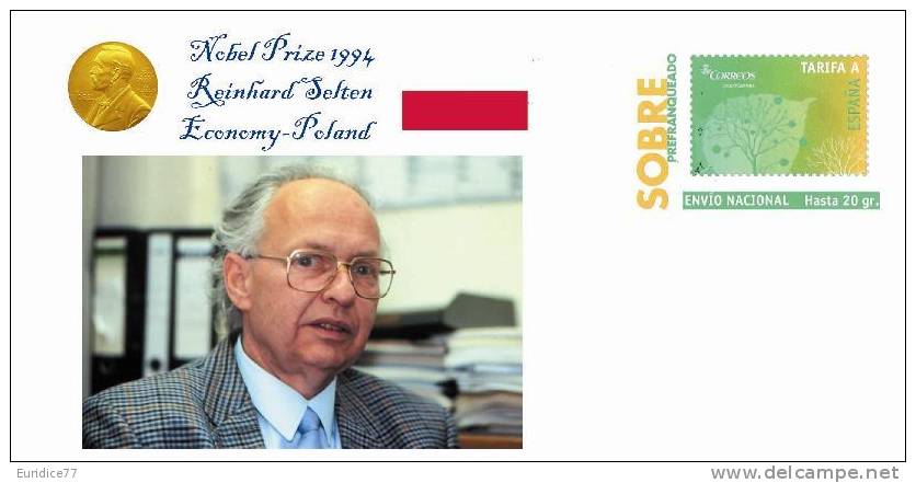 Spain 2013 - Nobel Prize 1994 Economy  - Reinhard Selten/Poland Special Prepaid Cover - Nobelprijs