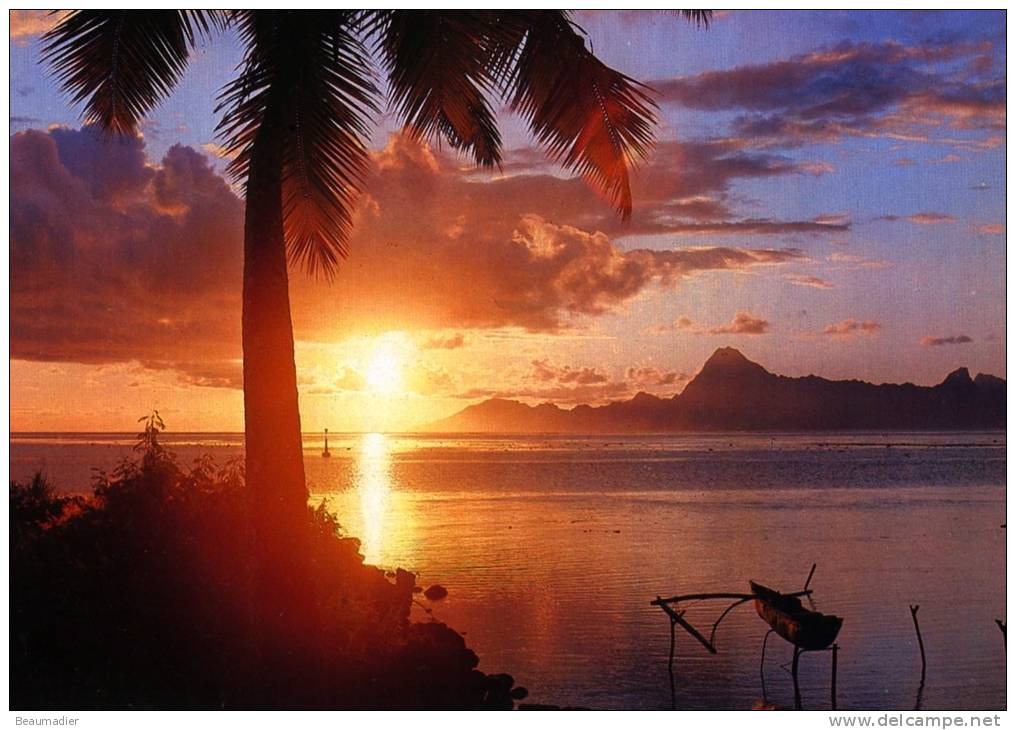 Polynésie Tahiti Moorea Soleil Couchant Sunset Photo Teva Sylvain - Tahiti