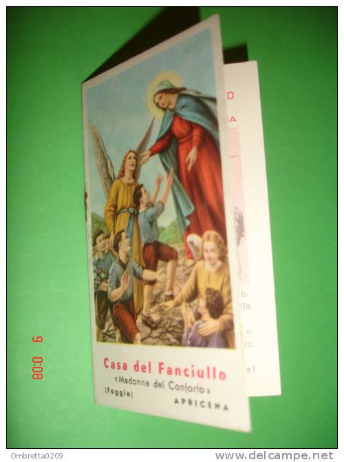 Calendarietto Anno1961 - Madonna Del CONFORTO Casa Del Fanciullo - Orfanelli  APRICENA,Foggia - Petit Format : 1961-70