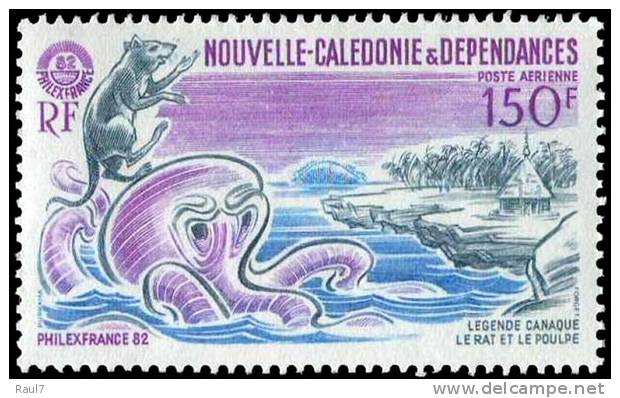 Nouvelle-Calédonie 1982 - Le Rat Et Le Poulpe, Philexfrance 82 - 1val Neufs // Mnh - Ungebraucht