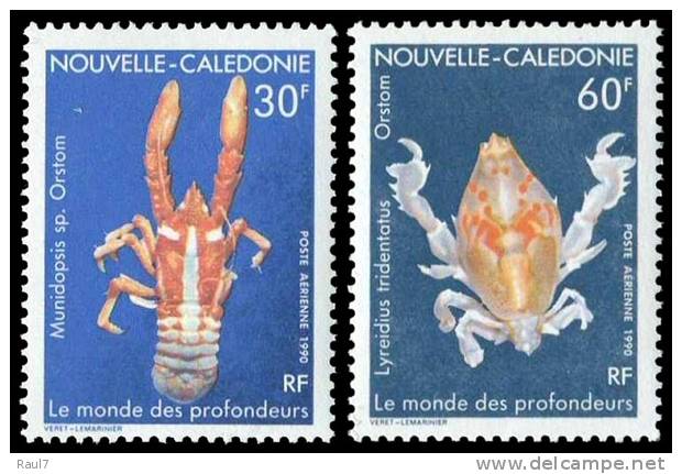 Nouvelle-Calédonie 1990 - Faune Marine, Crustacés - 2val Neufs // Mnh - Ungebraucht