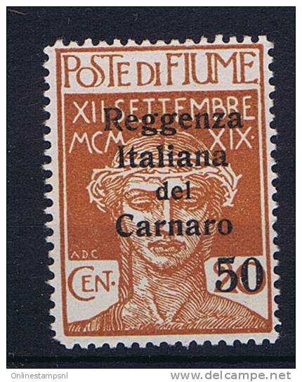 Italy: Carnaro / Fiume, 1920, Nr 11, Mh/* - Fiume
