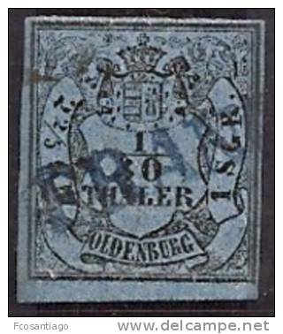 ALEMANIA 1852/55 (OLDENBOURG) - Yvert #2 - VFU - Oldenburg