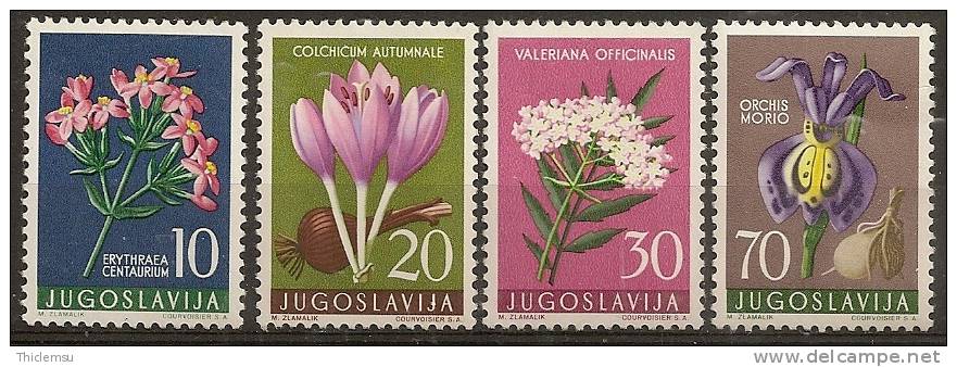 Yougoslavie - Fleurs   N° N° 714-716-718-721 - Altri & Non Classificati