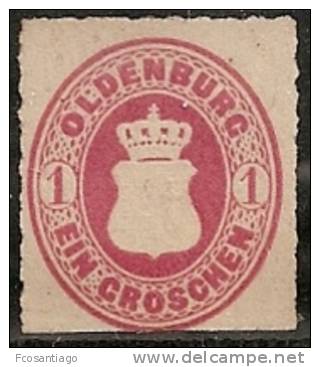 ALEMANIA 1862 (OLDENBOURG) Yvert #17 - No Gum (*) - Oldenbourg