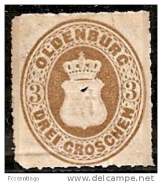 ALEMANIA 1862 (OLDENBOURG) Yvert #19 - No Gum (*) - Oldenburg