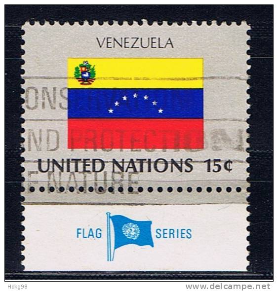 UNY+ UNO New York 1980 Mi 358 Flagge Von Venezuela - Usados