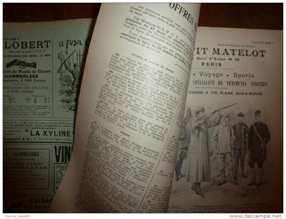 N° 9  Du Mois De Septembre 1905  ( CHASSE)   Saint-Hubert-Club ; Pub Petit Matelot;   Revue Du Chasseur - 1900 - 1949