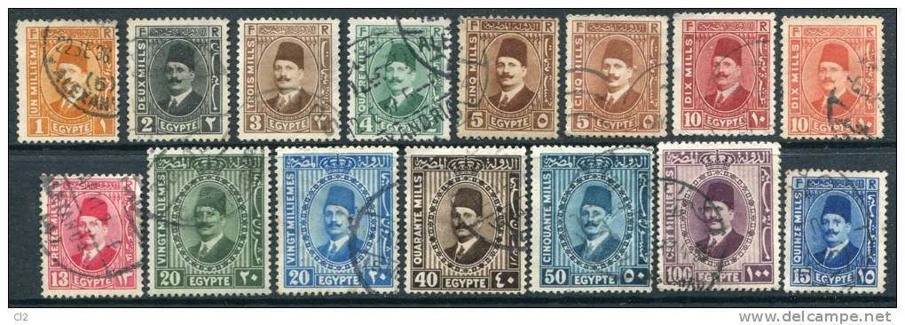 EGYPTE - Y&T 118 à 120, 121, 122 à 127 + 122a Et 123a - Used Stamps