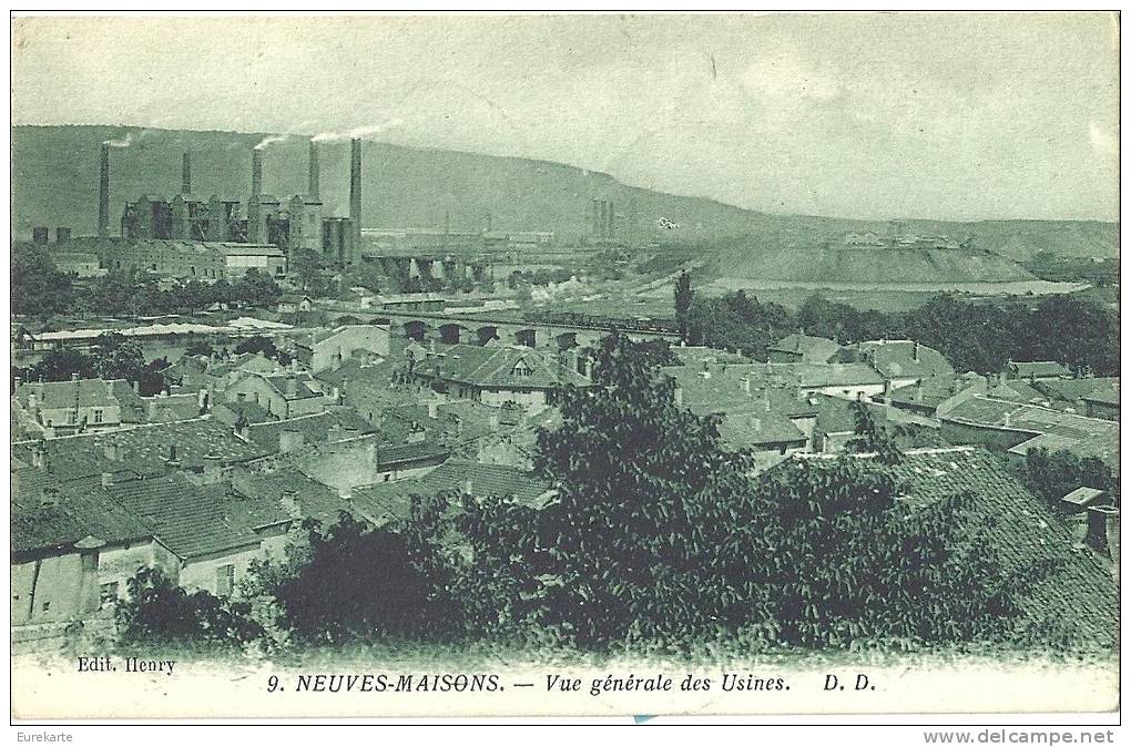 MEURTHE ET MOSELLE 54.NEUVES MAISONS VUE GENERALE DES USINES - Neuves Maisons