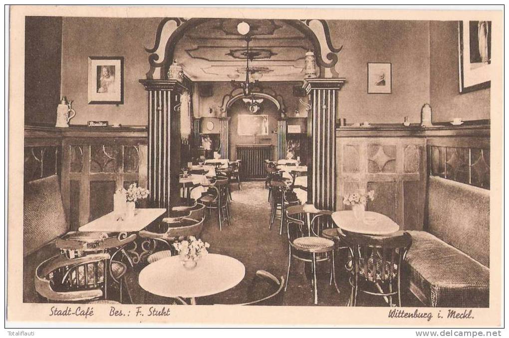 Wittenburg In Mecklenburg Stadt Cafe Bes F Stuht Innen Braun 21.6.1937 TOP-Erhaltung - Hagenow