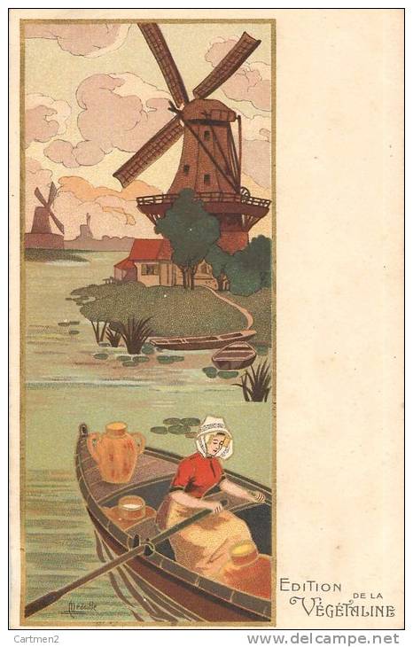 ILLUSTRATEUR MEDSILLE PAYSAGE HOLLANDAIS MOULIN EDITION DE LA VEGETALINE - Altri & Non Classificati