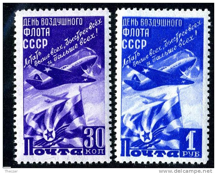 (e1142)  Russia 1947   Sc.1159-60  Mnh**  Mi.1119-20 - Unused Stamps