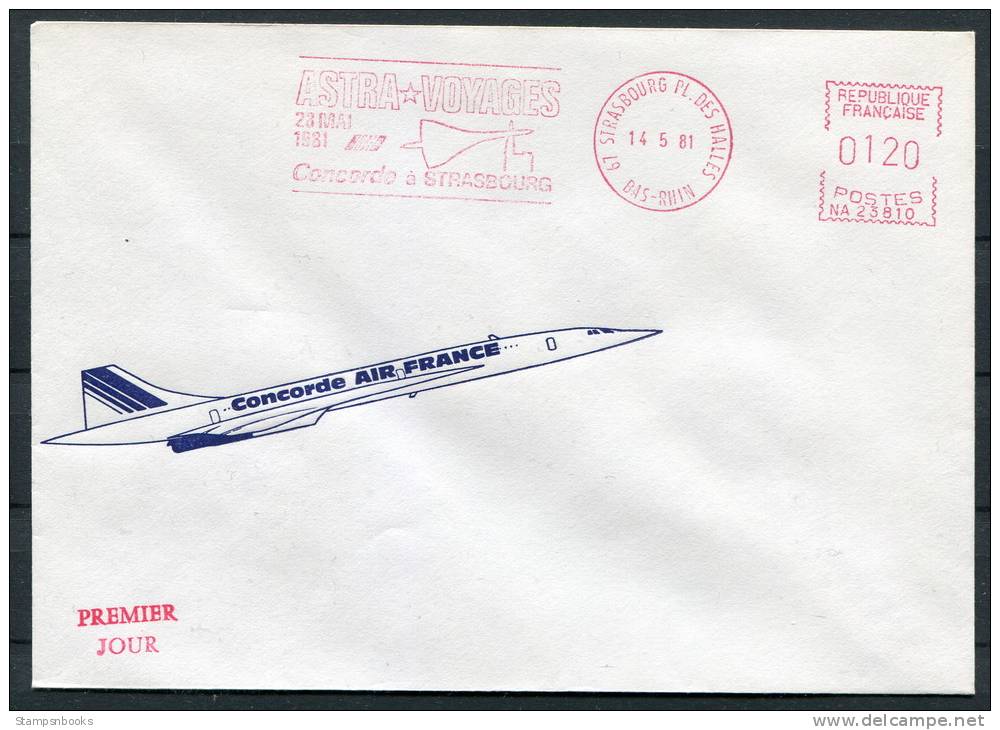 1981 France Strasbourg Concorde Cover - Concorde